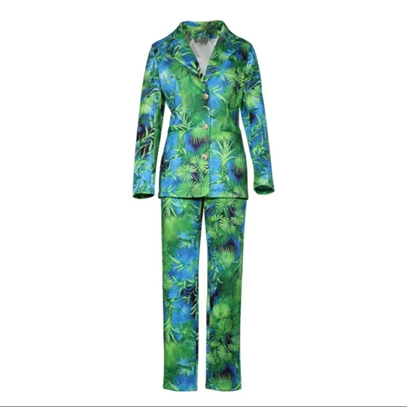Tropical Print Pantsuit - Picture 3 of 9